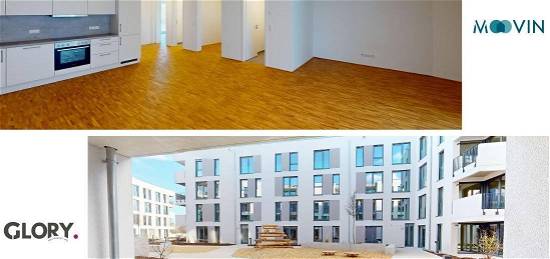 Moderne 3-Zimmer-Wohnung mit Terrasse und Einbauküche im Neubauquartier "Glory"