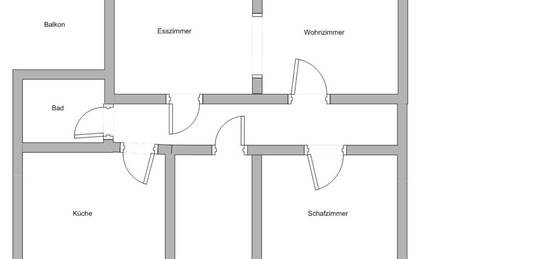 3 Zimmer Wohnung, 1. OG Altbau, Zentrale Lage, Innenstadtnah