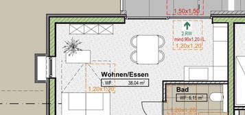 Erstbezug mit Terrasse: schöne 1-Zimmer-Appartment in Hardt