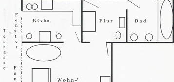 Souterrainwohnung mit Terrassennutzung / 460,00 € warm