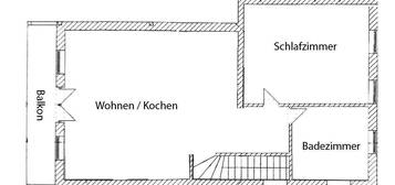 Schöne 2-Zimmer-Dachgeschosswohnung mit Einbauküche in Kirchanschöring