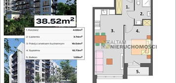 Nowe! 2pok 38,52m² Pd Balkon ok.ul.Wrocławskiej 0%