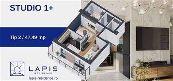 LAPIS RESIDENCE - apartament nou 1 camera cu zona de dormit separata