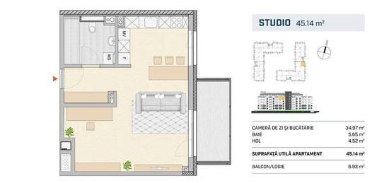 Studio cu balcon, Liberty Residential!