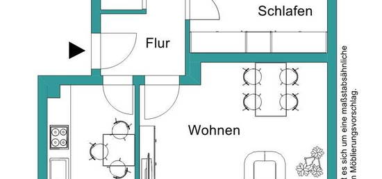 2-Zimmer-Wohnung mit Balkon in Marburg zu vermieten!