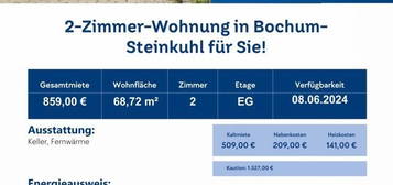 Schöne 2-Zimmer-Wohnung zu vermieten – 68,72 m²