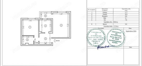 Apartament 2 camere - zona Dacia