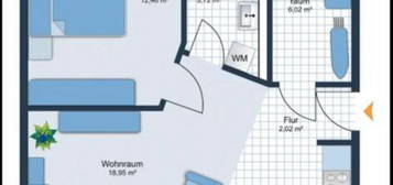 2 Raum Wohnung zur Nachmieter zum 1.11