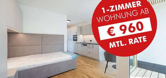 Microapartment mit Loggia und hochwertiger Möblierung