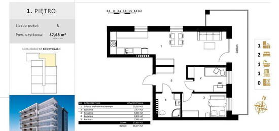 Złota 2 | 1A - 57,68 m2