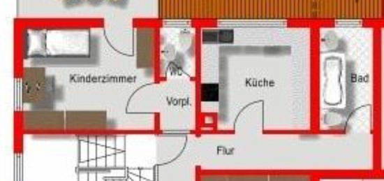 Renovierte 3-Zimmer-Wohnung mit gehobener Innenausstattung mit Ba