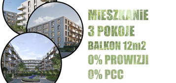 Katowice Paderewskiego 3 pokoje balkon 12m2