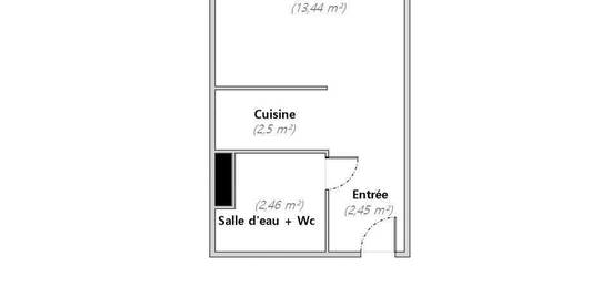 Studio meublé  à vendre, 1 pièce, 21 m², Étage 0/–