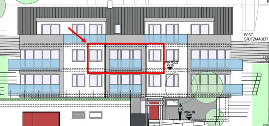 Luxuriöse 51qm 2,5 Zimmer Neubau Wohnung in Trossingen