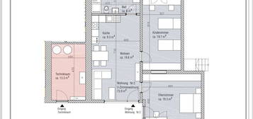 Moderne 3-Zimmerwohnung EG o. OG in Niederdossenbach (Schwörstadt