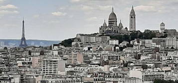 Studio 18eme avec balcon vue sur Montmartre