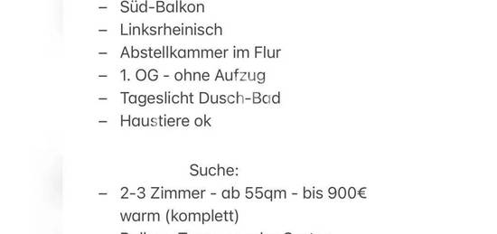 [TAUSCHWOHNUNG] Tauschen KLEIN (2,5) gegen GROß (3 oder mehr)