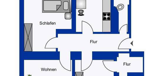 3,5 Zimmer mit Terrasse/Garten und EBK - befristet 1 Jahr