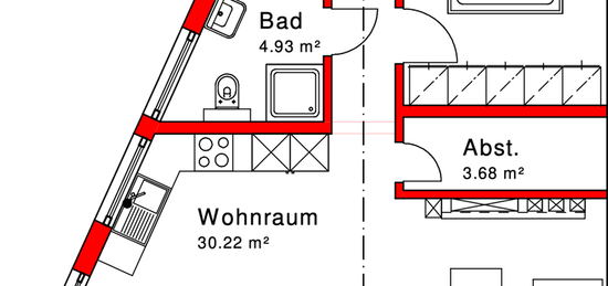 Exklusiver 58m² Neubau-Anbau an kernsaniertem Mehrfamilienhaus – Erstbezug!