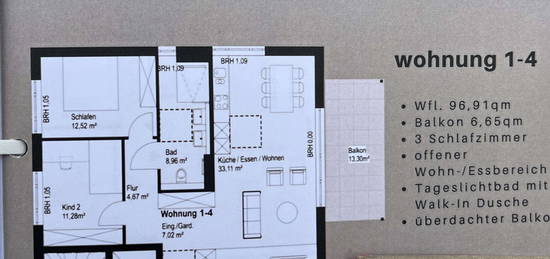 Neuwertige 4,5-Raum-Wohnung mit Balkon und Einbauküche in Kirchheim