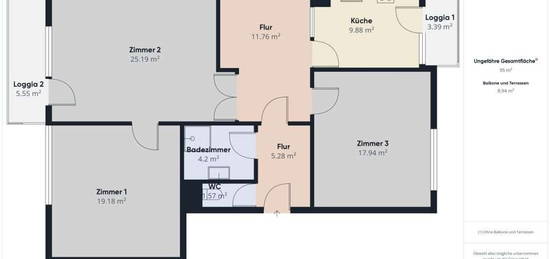 FAMILIENHIT* Helle, barrierefreie 4-Zimmer Eigentumswohnung mit 2 Loggien und PKW-Stellplatz