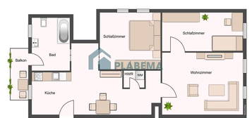 3 Zimmer-Wohnung am Marktplatz mit Balkon