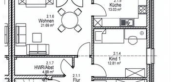 Neuwertige Wohnung im Obergeschoß in Husum zu vermieten