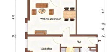 Zweiraumwohnung am Schöpfwerk zu vermieten