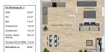 Moderne 3 ZKB Gartenwohnung in schöner Lage