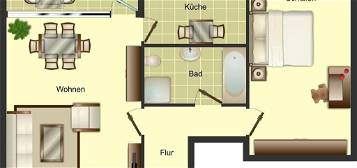 2-Zimmer-Wohnung in Düsseldorf Garath mit Balkon wird saniert!