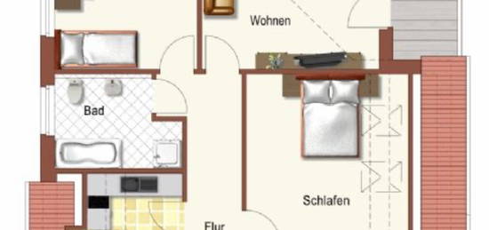 Helle, gut geschnittene 3,5-Zimmer-Wohnung mit Balkon