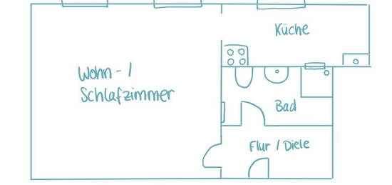 1-Zimmer-Wohnung ab November frei