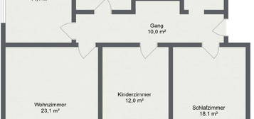 Exklusive 4-Zimmer-Hochparterre-Wohnung mit Balkon eigenem Garten und Garage in Kissing