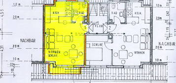 Geschmackvoll eingerichtete 1-Raum-DG-Wohnung mit Balkon in Mannheim-Sandhofen