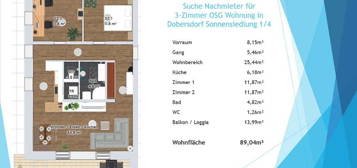 Suche Nachmieter für großzügige, helle 3-Zimmer OSG-Wohnung in Dobersdorf