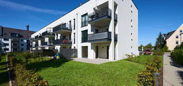 PIONEER PARK | Moderne Erdgeschosswohnung mit großer Terrasse – ideal für Tierliebhaber!