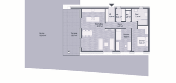 Graz, Jakomini! Neubauprojekt: Exklusive Eigentumswohnung (88m²) mit Terrasse und Eigengarten! Provisionsfrei