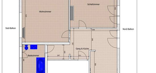 Geräumige Dachgeschosswohnung mit Süd- u. Nord-Balkon in Bonsweiher