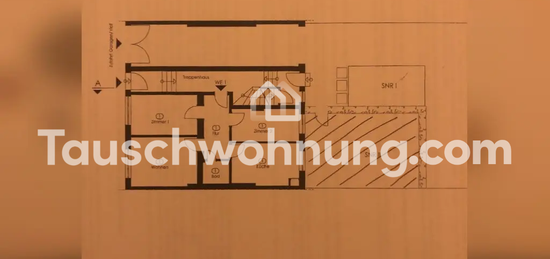 Tauschwohnung: Nette 3 Zimmer Wohnung mit Garage und eigenen Garten