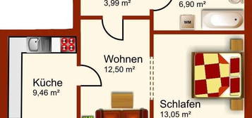 Gemütliche 1,5 Raum Wohnung