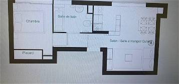 Appartement meublé  à louer, 2 pièces, 1 chambre, 32 m²