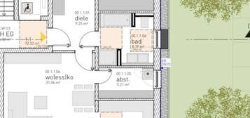 Neuwertige Wohnung mit drei Zimmern sowie Balkon und Einbauküche in Saal