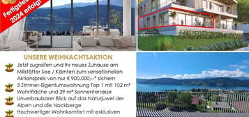 WEIHNACHTSAKTION - Exklusive Seeblick-Wohnung in Kärnten mit Parkett, Terrasse & Luxusausstattung für EUR 900.000,-