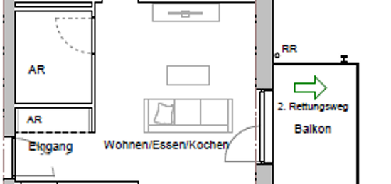 NUR MT WBS!! schöne, helle 2 Zi. Whg. mit EBK und E-Geräten, inkl. Balkon