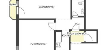 Stilvolle 2-Raum-Wohnung mit Balkon und EBK in Mühldorf am Inn