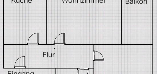 2-Zimmer-Wohnung-50 m² mit Balkon