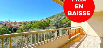 GRASSE Appartement rénové 2 pièces avec 2 terrasses vue mer