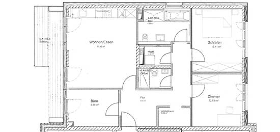 Geschmackvolle 4,5-Zimmer-Penthouse-Wohnung mit geh. Innenausstattung mit Balkon und EBK in Bremen