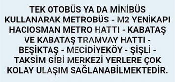 KAITHANE ORTABAYIR DA CADDE METROYA YAKIN..3+1.FUL EYALI DARE KARADA GAYRIMENKUL