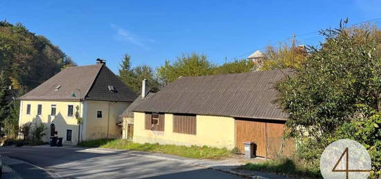 Haus mit Schuppen und Wildkräutergarten